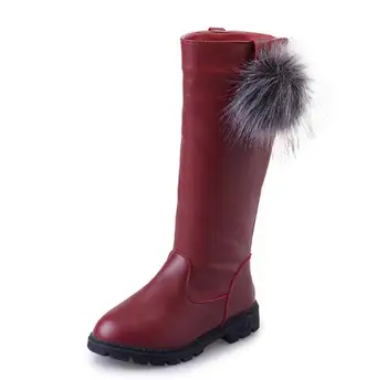 

Fur Kids Snow Boots Winter Female Fashion Boots Girls Princess Knee-length Martin Boots Child Casual Sport Shoes Hot Sneakers