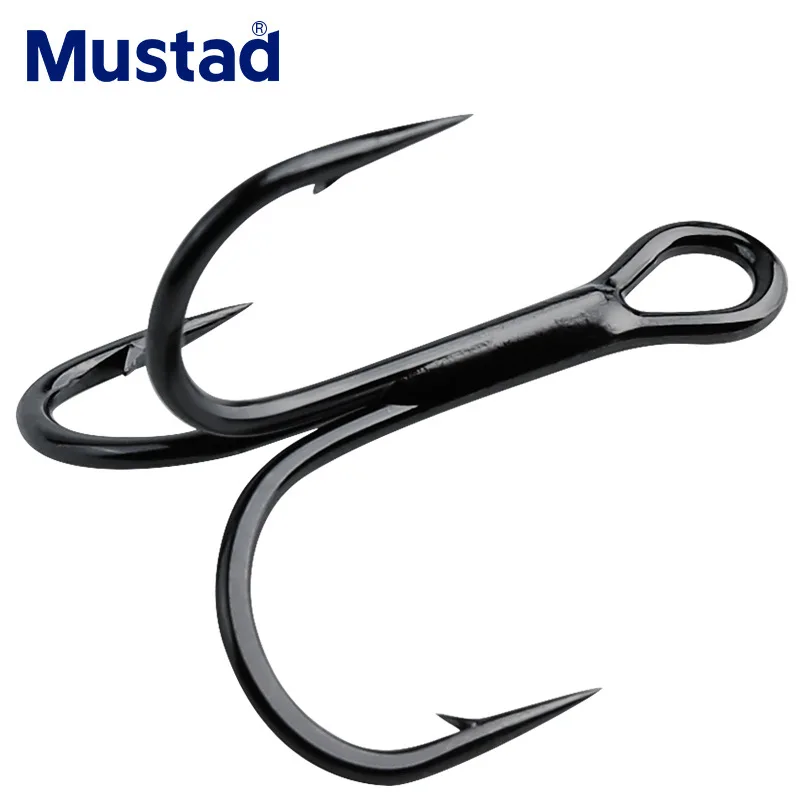 Тройной крючок Mustad двойной прочный тройной с круглым дном толстый высокопрочный