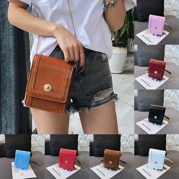

Solid Color Flap Handbags bolsos Women's 2019 New Fashion Trend Shoulder Slung Small Square Clutch Bag sac bandouliere femme #C8