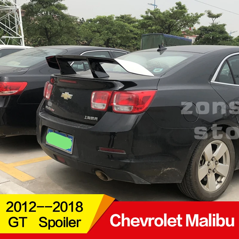 Использовать для Chevrolet Malibu спойлер 2012 13 14 15 16 17 18 лет ABS пластмассовый задний декоративное крыло EX стиль GT Спортивные Аксессуары