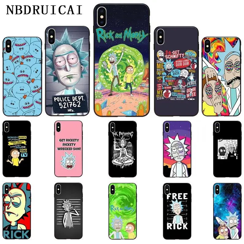 NBDRUICAI Рик и Морти Забавный мультфильм мягкий силиконовый чехол для телефона iPhone 11