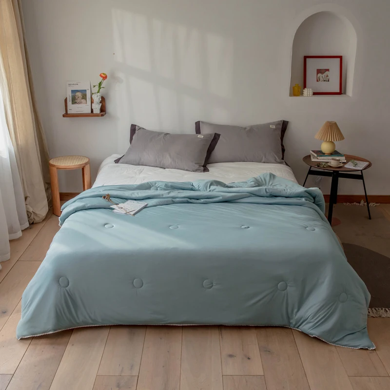 Soft Washable Summer Blankets For Beds Single Double Size Microfiber Filled Quilted Quilts Bed Linens Duvet | Дом и сад