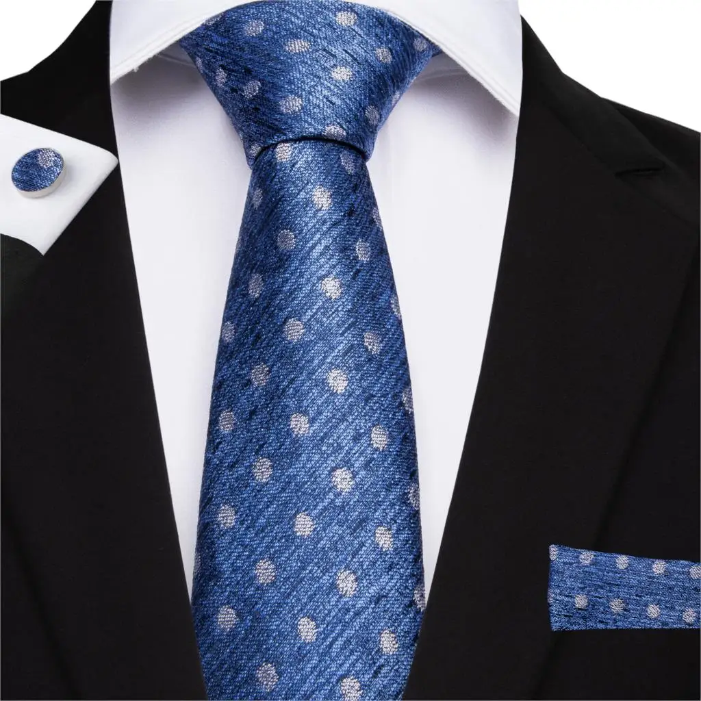 Дизайнерский Модный мужской галстук темно-синего цвета, однотонный высококачественный Шелковый Свадебный галстук с узором пейсли для мужчин, подарочный набор галстуков - Цвет: N-7045
