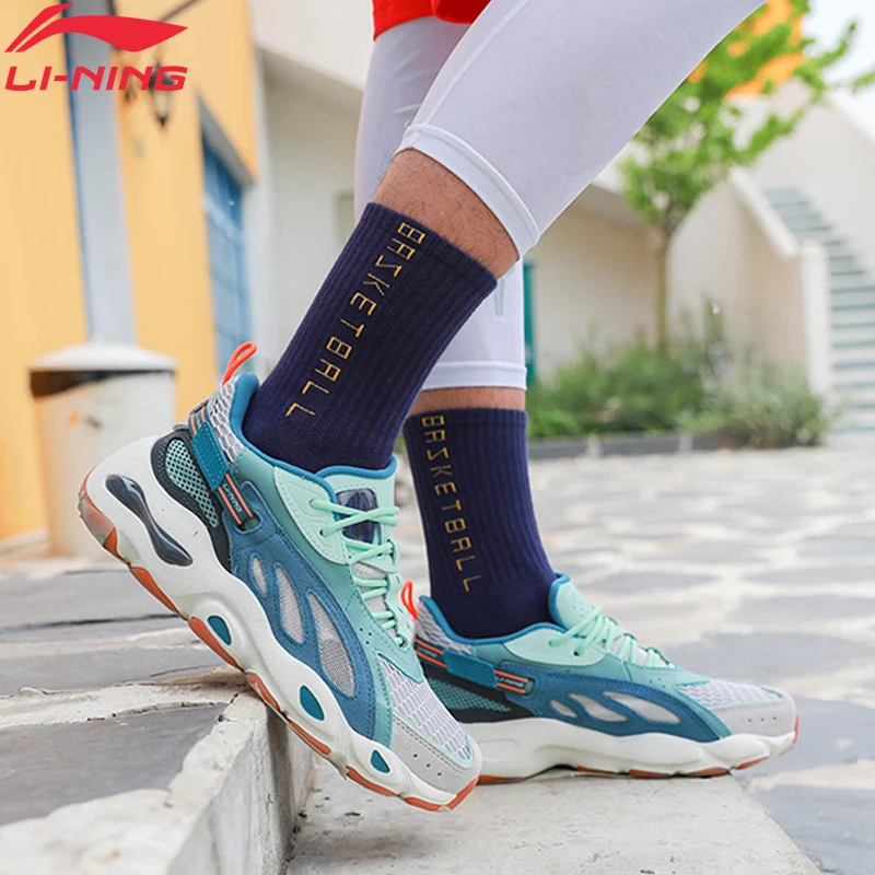 Мужская обувь для отдыха Li Ning стильные кроссовки с подкладкой из коровьей кожи