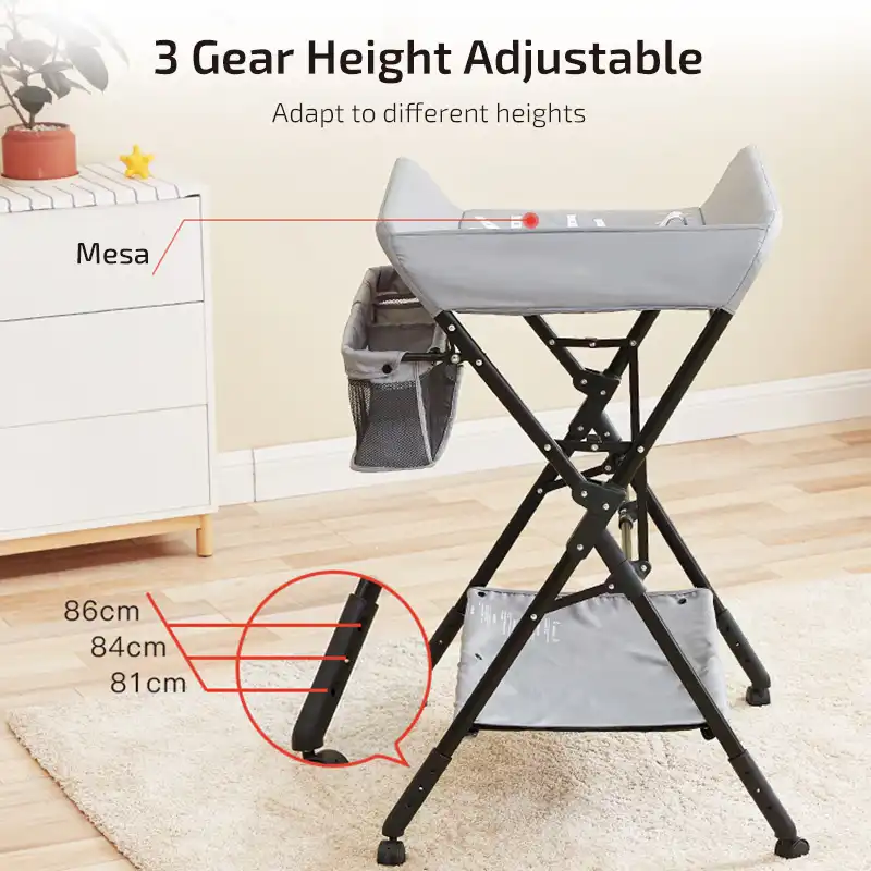 crib and diaper changing table