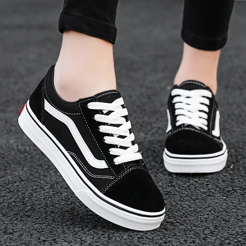 Clásico De 2021 zapatos casuales zapatos De plataforma De las mujeres zapatos Unisex De lona negro zapatillas De deporte Mujer zapatos antideslizantes Chaussures Mujer Tenis De Mujer