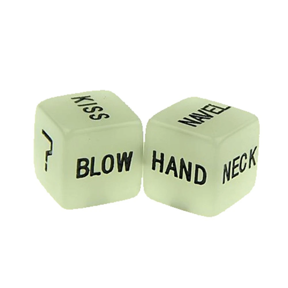 2pcs Funny Glow in Dark Love Dice Toys Adult Couple Lovers Games Aid Sex Party Toy valentines day gift for boyfriend girlfriend