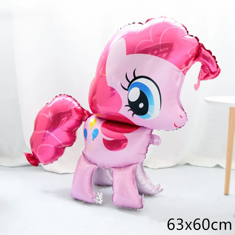 as picture Пони Фольга Воздушный шар 3D Diy воздушный шар лошадь Милая Радужная лошадка стоячий шар ребенок день рождения лошадь вечерние украшения - Цвет: as picture