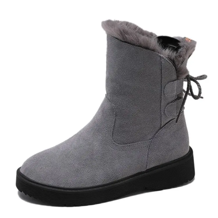 PZMYCS/ зимние женские ботинки из овечьей кожи и замши; зимние ботинки с подкладкой из натуральной овечьей шерсти; женская обувь высокого качества