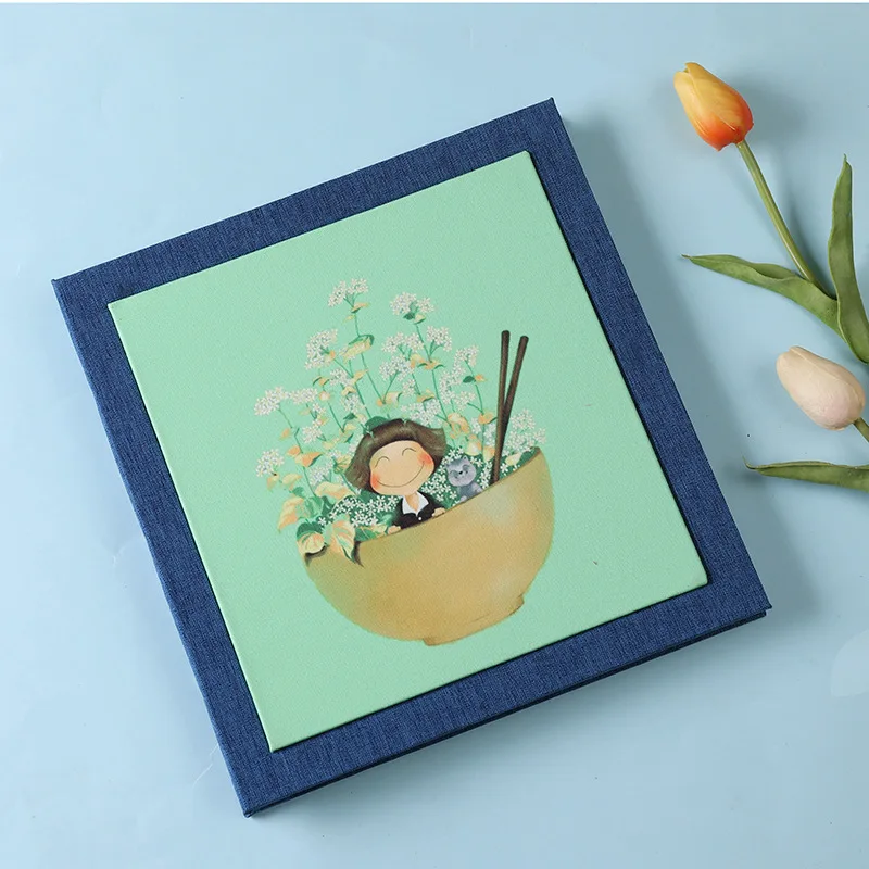 2 Пеньковый художественный самоклеящийся ручной DIY Фотоальбом влюбленных этот покрытый пленкой клейкий альбом белая карта самодельный Сувенирный альбом - Цвет: 2