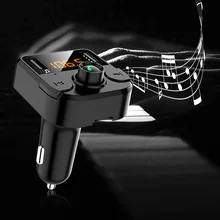 Беспроводной fm-передатчик Bluetooth автомобильный комплект MP3 музыкальный плеер Bluetooth 5,0 громкой связи вызов двойной зарядное устройство usb Поддержка TF карта