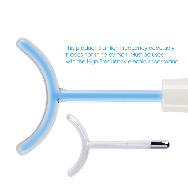High Frequency Facial Neon Argon Mushroom Electrode Nozzle Attachment Blue Tubes Face Massager Light Face Skin Care