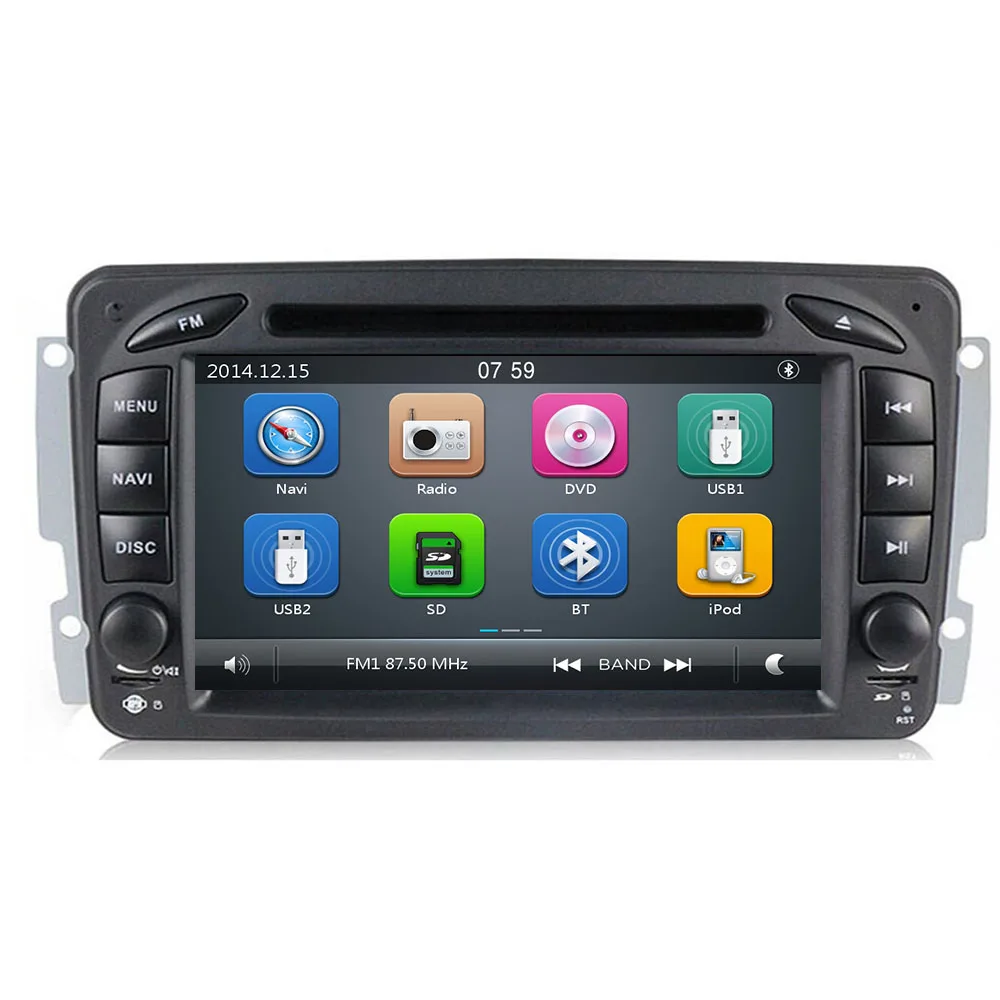 В наличии 7 &quotавтомобильный dvd-плеер для Mercedes Benz CLK W209 W203 W463 W208 Wifi 3G GPS Bluetooth Радио