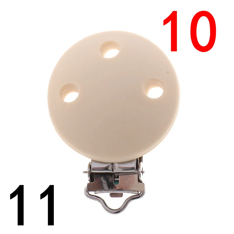 ATOB 10PCS Pacifier Clip Silicone Round Teether Clips DIY Baby Pacifier Dummy Chain Holder Soothing Pacifier Accessories - Цвет: round11