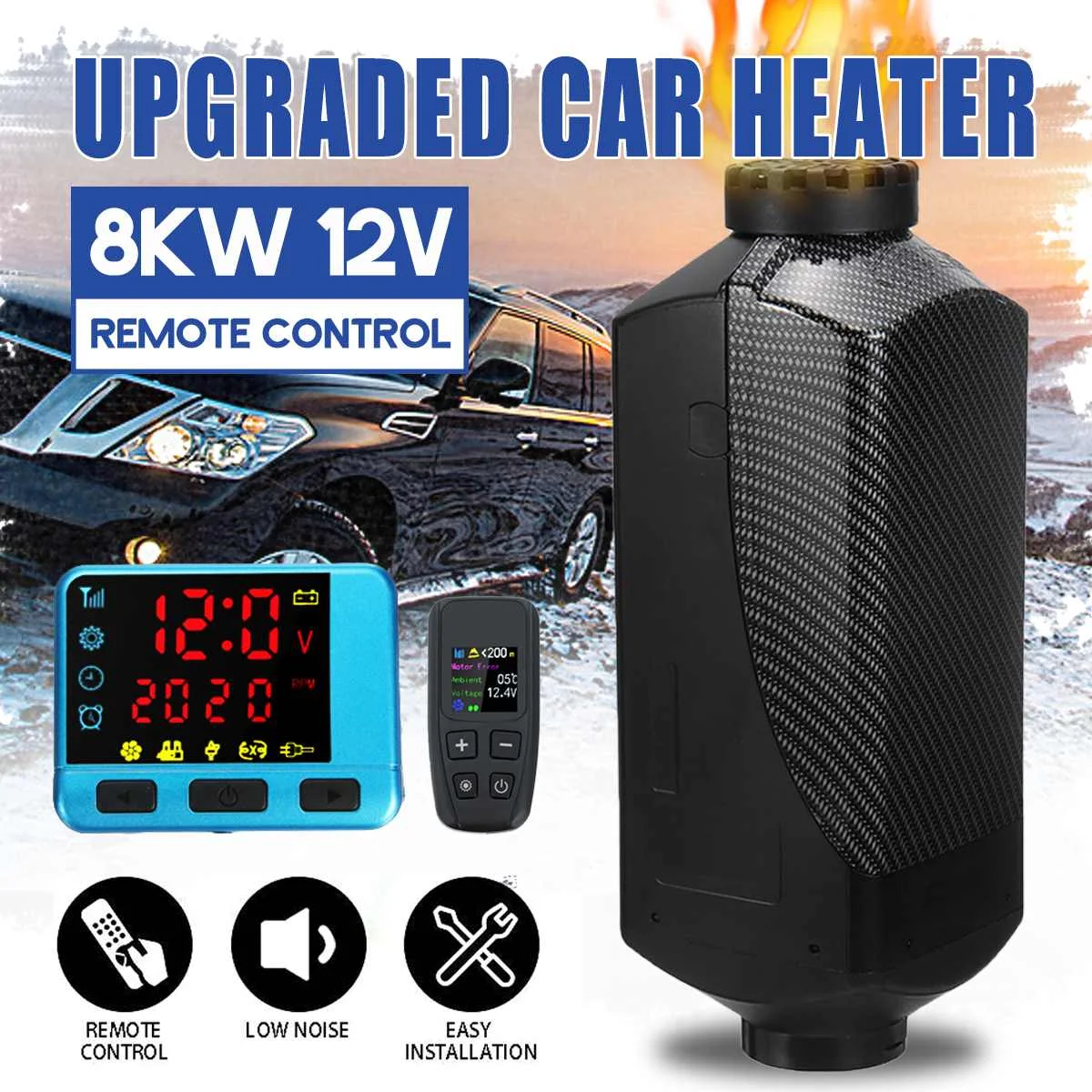 

Car Heater Adjustable 1-8KW 12V Air Diesels Heater Parking Heater With Remote Control LCD Monitor for RV, Motorhome Trailer