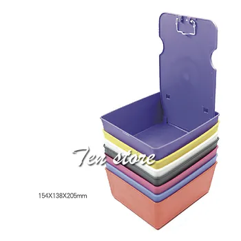 

10pcs / lot colors dental lab tools case neaten colorful dental work pans with clip holder