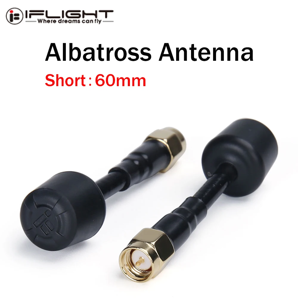 iFlight Albatross 5.8GHz RHCP 60mm SMA RP-SMA Omnidirectional Short antenna For FPV Rc Racing Drone Model Airplane Goggles | Игрушки и