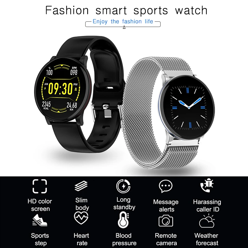 

Color Screen Smart Watch Adult Call reminder Telephoto Sleep monitoring Waterproof Sports Step Bracelet Watches reloj inteligent