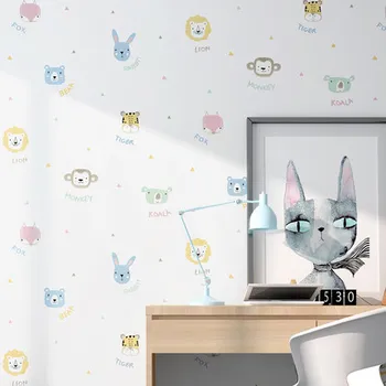 

Children's Room High Quality Pure Paper Wallpaper Bedroom Living Room Girl Boy Nordic Princess Room Animal Cartoon Wall Paper R