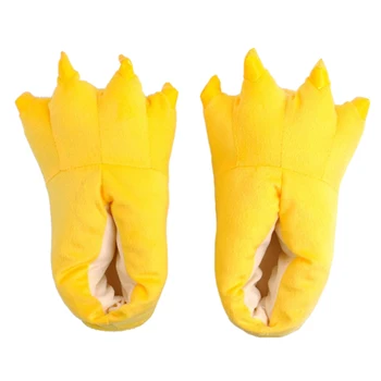 

Kids Children Animal Plush Paw Claw Shoes Super Cartoon Fabric PU Bottom Home Slippers Animal Cosplay Paw Claw Shoes