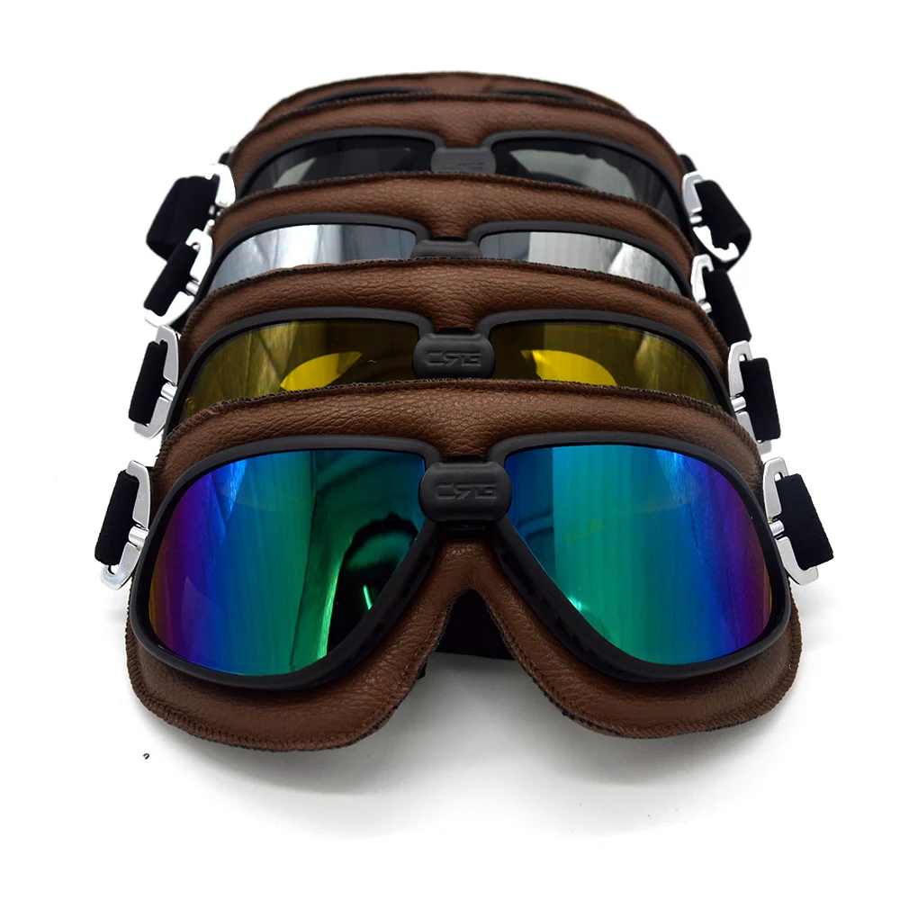 

Новый Винтажный стиль мото rcycle gafas moto cross Мото очки скутер Очки Авиатор Пилот крейсер