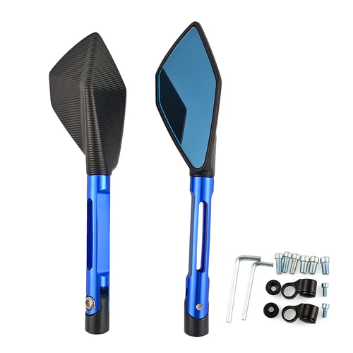 CNC 알루미늄 커스텀 오토바이 백미러, 가와사키 z750, 닌자 250, 혼다 R1, R6, FZ6, 스즈키, 야마하용, 8mm, 10mm 3