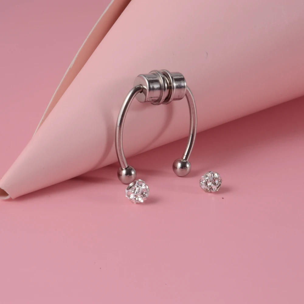 Anello Magnetico In Acciaio Inossidabile Per Setto Nasale, Anello