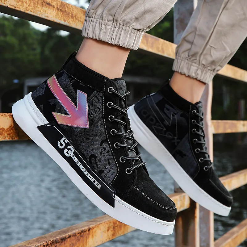

New Style Men Bang Shoes 5G Trend MEN'S Flat Shoes Versatile Fashion Lace-up round-Toe Trend MEN'S SHOES
