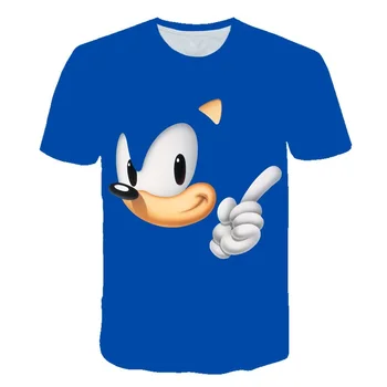 

New children t shirts, Popular sonic the hedgehog Print Kids Baby Boy Tops Short Sleeve T-Shirt Summer Tee free shipping