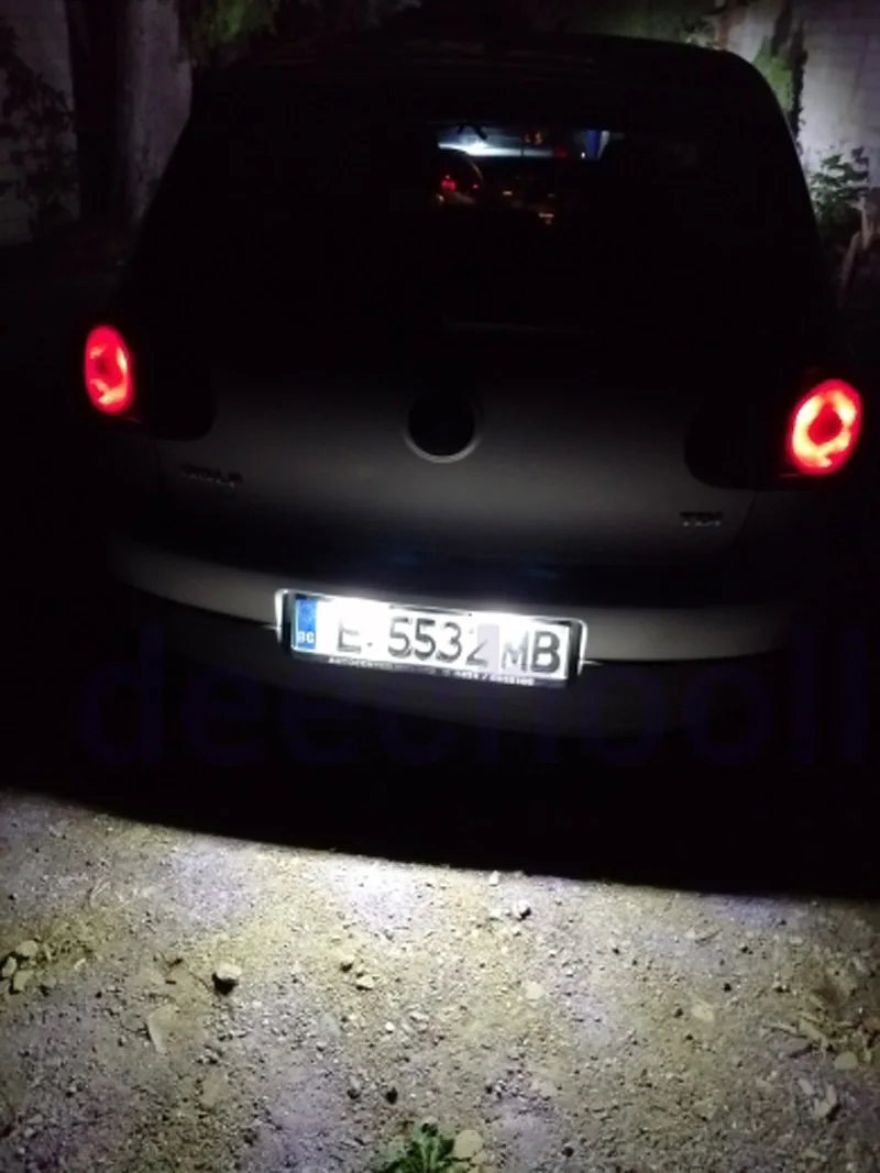 2 X чисто белые лампы для номерного знака автомобиля 18SMD 2835 Canbus комплект Volkswagen VW POLO