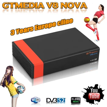 

Full HD Gtmedia v8 nova DVB-S2 FTA Satellite Receiver Freesat v8 honor with Europe Cline for 3 year Support H.265 Built-in WiFi