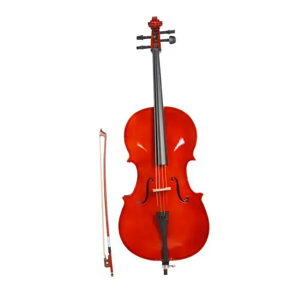 

3/4 Acoustic Cello Bag Bow Rosin Natural handmade spruce string instrument upright bass biolin solid wood master kids