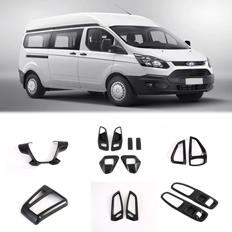Per Ford Transit 2017 E Ford Tourneo Custom 2016 Car Interior Abs Decorazione Trim Accessori Per Il Disegno In Fibra Di Carbonio