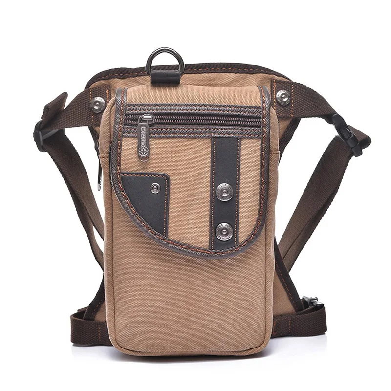 Khaki Leg Bag Водонепроницаемая мужская сумка, тактический удобный ремень, поясная сумка, повседневная, для путешествий, для езды на мотоцикле, для бедер, поясная сумка, карман для телефона - Цвет: Khaki Leg Bag