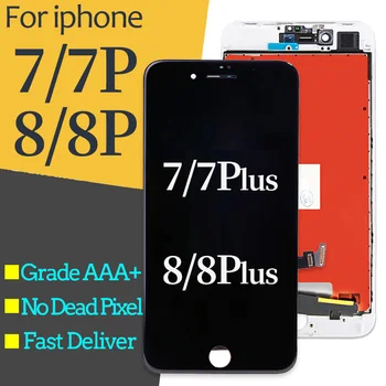

10pcs/lot For iPhone 7 7 Plus LCD Display Touch Screen Digitizer Assembly Replacement For iPhone 8 8Plus LCD Display 3D Touch