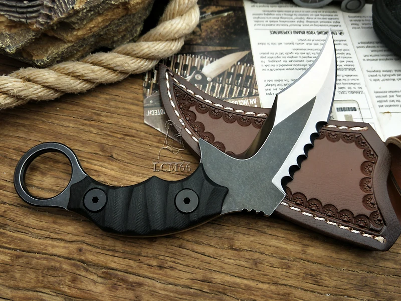 Тактический karambit High-end D2 стальной коготь скорпиона нож открытый кемпинг джунгли выживания битва фиксированное лезвие инструмент самозащиты