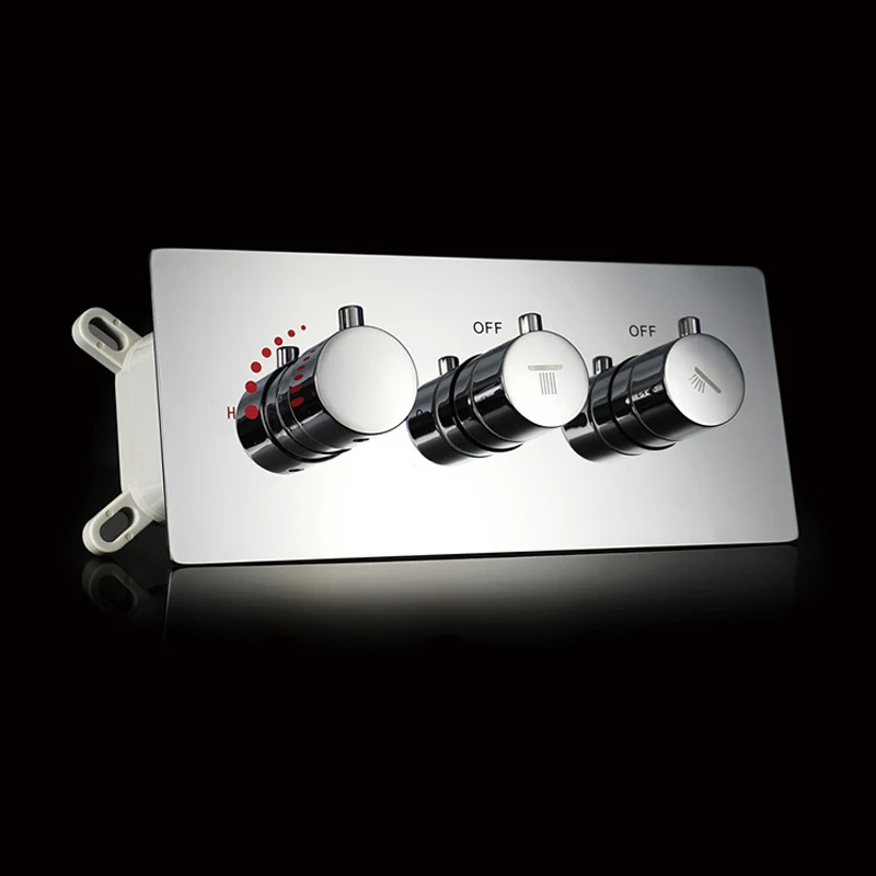

Shower Valve Mixer With Embedded box In Wall Concealed Brass Shower Control Switch Thermostatic Controller Water Flow Valves