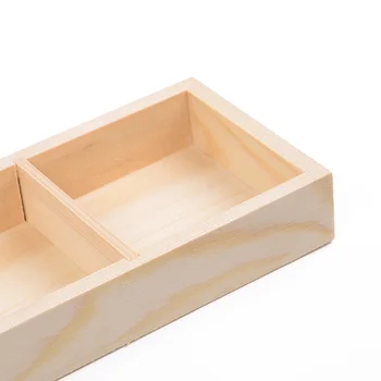 

3Grids Wooden Succulent Plant Fleshy Flower Pot Box Tray Decorative Containers