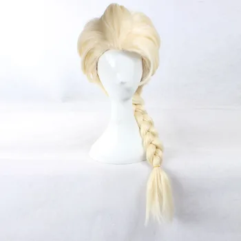 

65cm Princess Elsa Cosplay Wigs Heat Resistant Synthetic Hair Party Wigs Adult Women Girls Halloween Carnival Party Prop