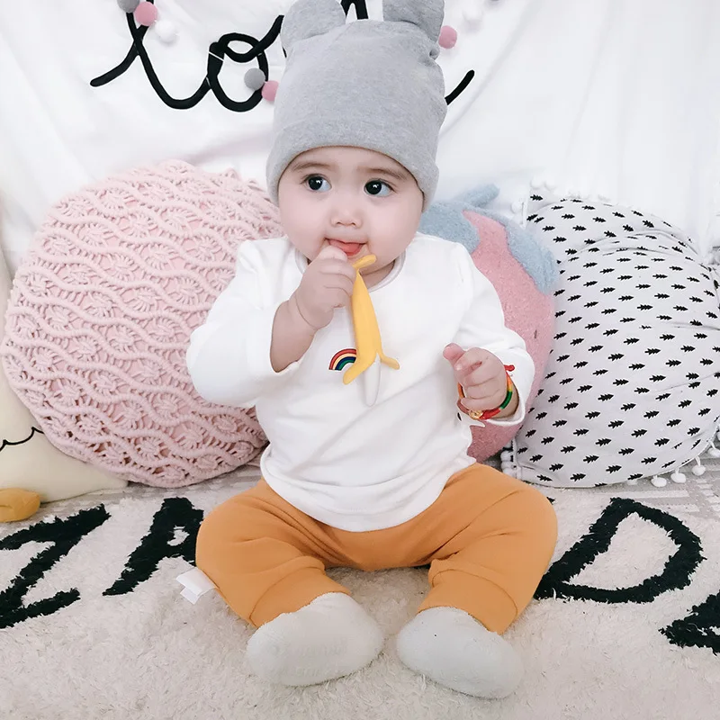 

Spring And Autumn Childrenswear CHILDREN'S Trousers Baby Solid Color Versatile Trousers Infants Big Pp Pants Can Open Crotch Pan