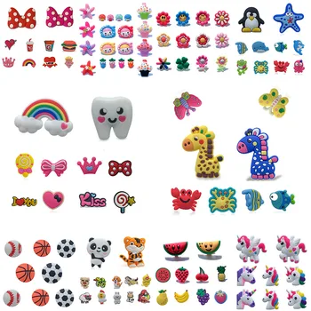 

50PCS Sweet Cute Animals Flower PVC Shoe Charms Christmas Shoe Buckles Shoes Accessories Ornaments Fit For Croc JIBZ Kids Gift