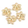 10pcs Gold Silver Connectors Hollow Flower Filigree Wraps For DIY Scrapbook Jewelry Making Home Decor Metal Crafts 43mm yk0782 ► Photo 3/6