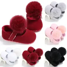 Детская повседневная обувь новорожденного обувь для маленьких девочек Принцесса бальные туфли мягкая подошва для малышей 5 цветов