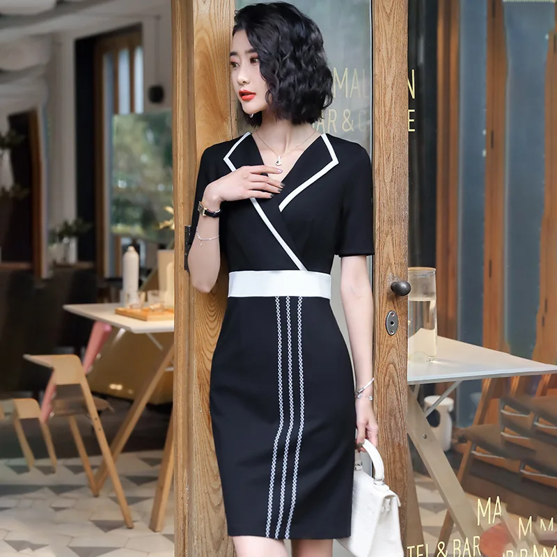 

2020 New Style WOMEN'S Dress Mid-length Formal Dress Wear Slim Fit Sheath Waist Hugging Fashion Elegant Women's