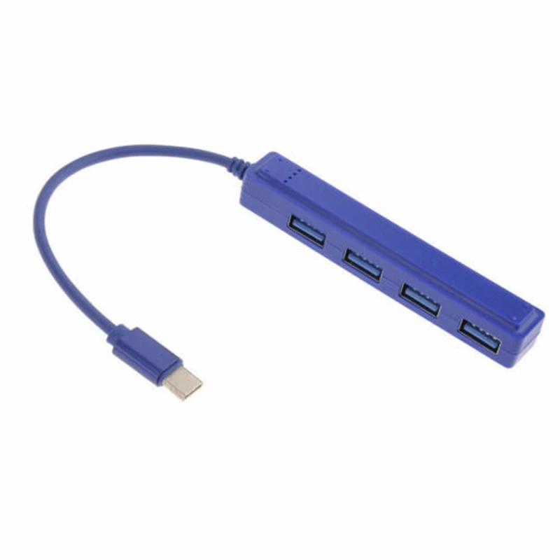 

Port Adapter hub Connect Mouse Keyboard 1pc Splitter Converter Connector Type-C To 4 USB 3.0