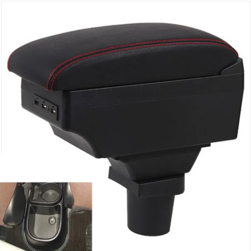 Для Toyota yaris vitz подлокотник коробка центральной консоли для хранения с USB
