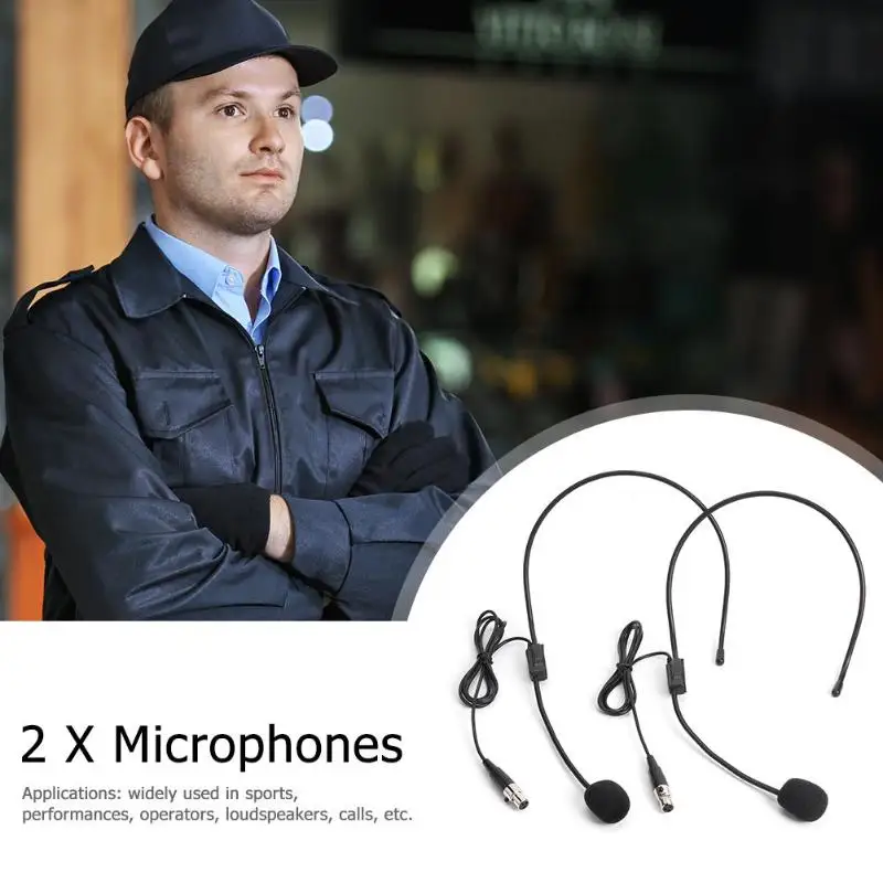 2 шт. головная гарнитура микрофоны головные с мини-разъемом XLR TA3F широко