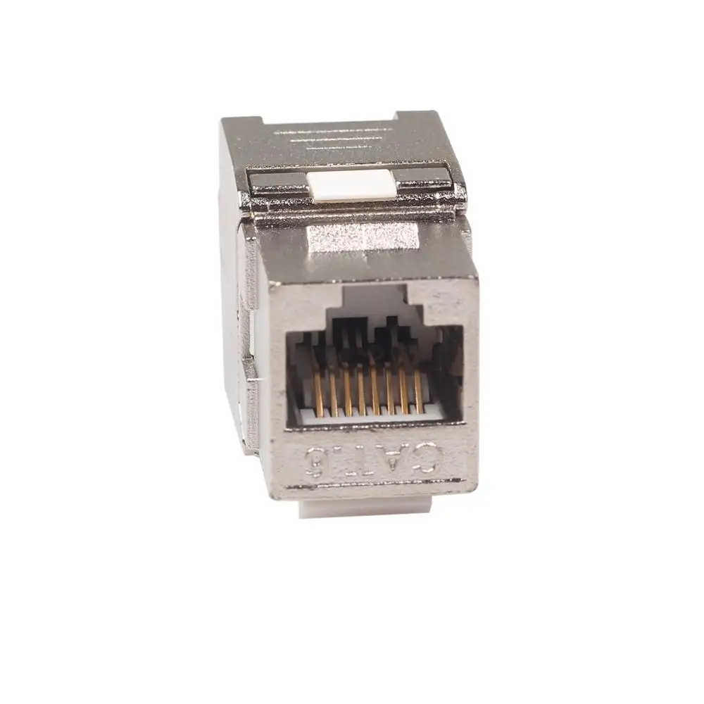 Экранированный модуль Cat6 RJ45 Keystone FTP цинковый сплав сетевой соединитель Jack 100