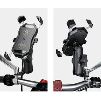 

Waterproof Motorcycle 15W Qi Wireless Charger Stand QC3.0 USB Cellphone Holder 28TE