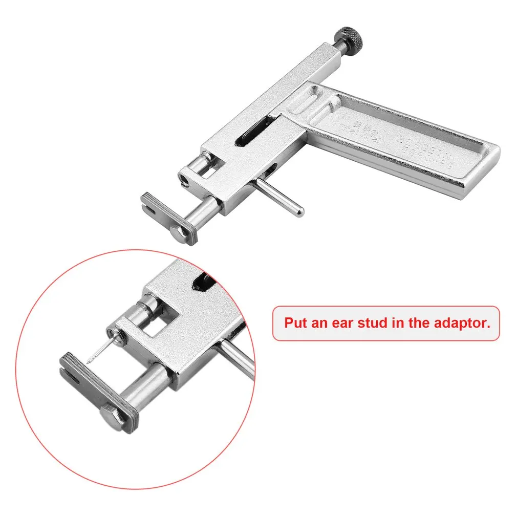 1 Набор, профессиональный пистолет для пирсинга носа уха из нержавеющей стали с 98 шт. сережки-гвоздики украшения, набор инструментов, прочный ящик